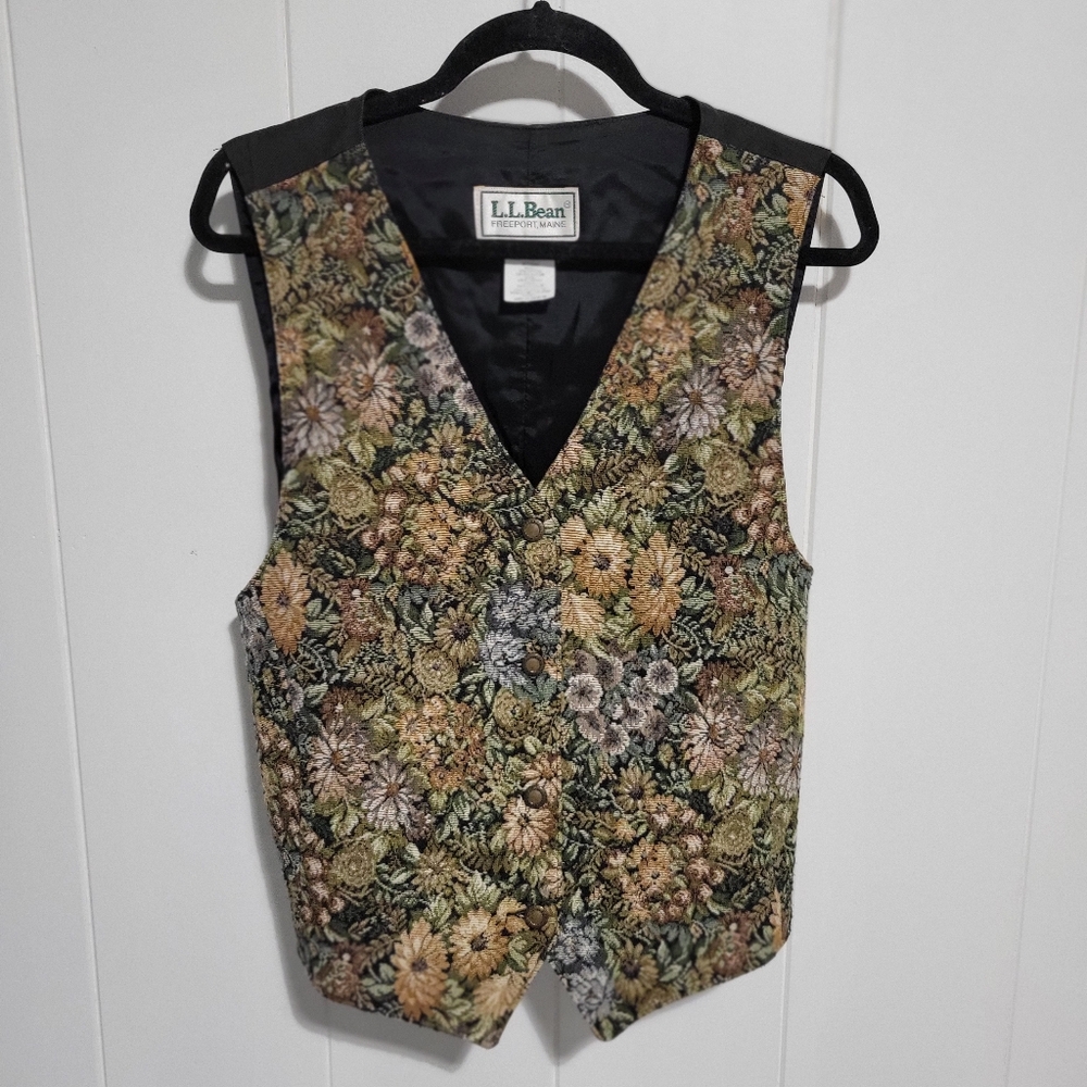 Vintage LLBean Tapestry Vest